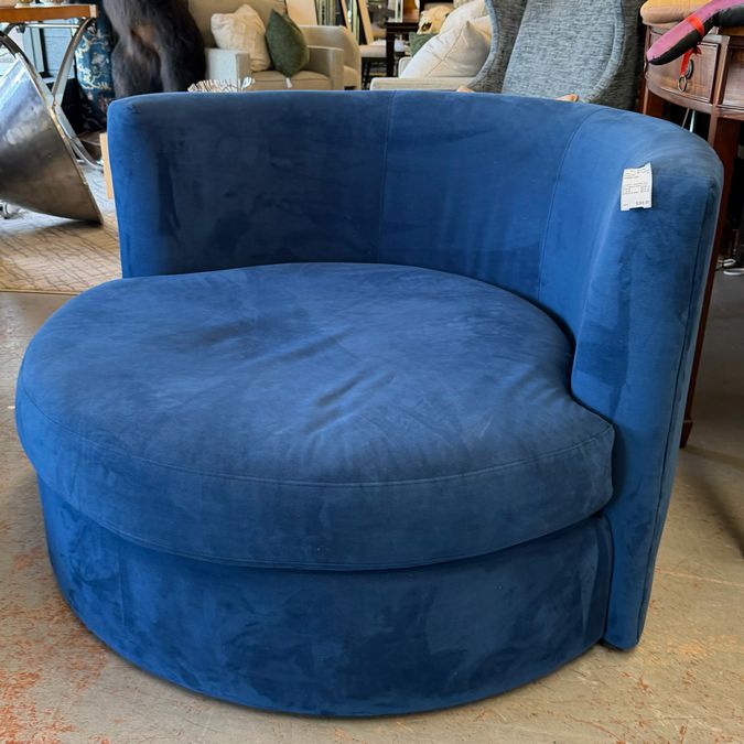 Jonathan Louis Bella Blue Roundabout Swivel Chair 49x46x30.5