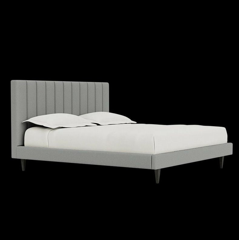 Room & Board Hartley Upholstered King Head/Footboard/SRs/Metal Slats 83x89x48
