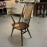 S/4 1970's Ercol Goldsmith Carver Arm Chairs 24.5x16x38