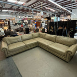 Bernhardt Grandview Leather Sectional 130.5"Lx130.5"Lx36.5"H
