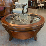 Leaded Glass Top Coffee Table 42x42x19