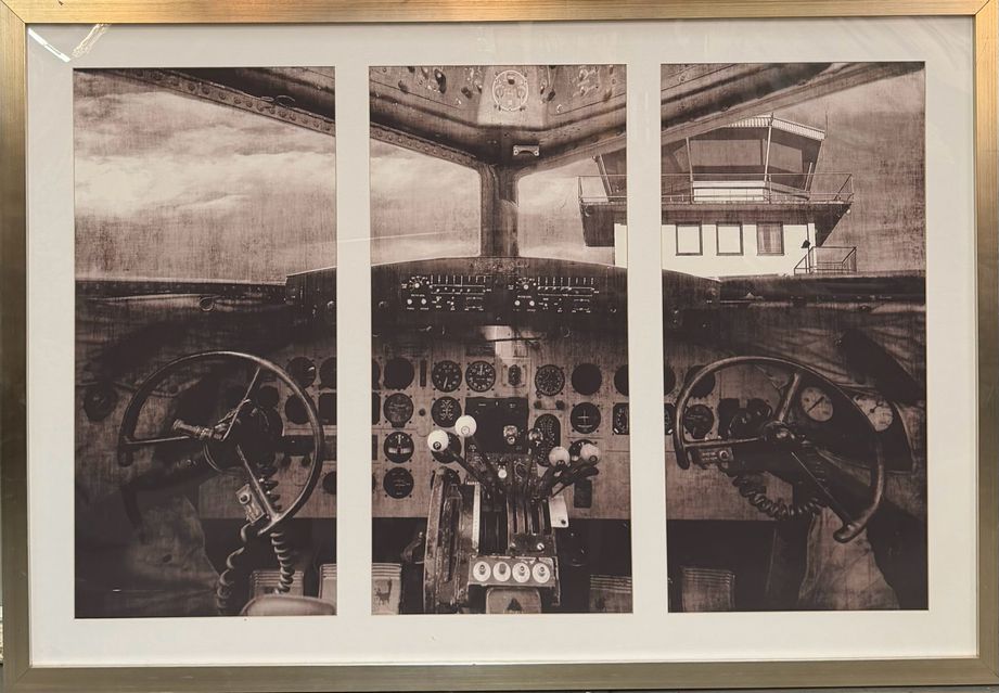 B-17 Cockpit Triptych Photo Mat 60x42