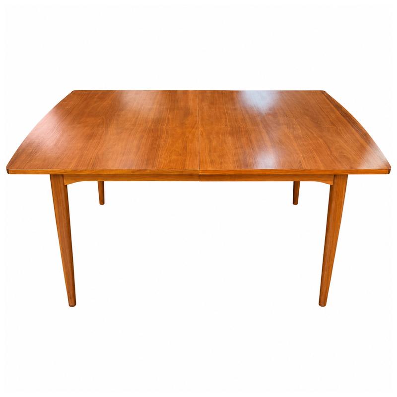 MCM Kip Stewart Drexel Declaration Walnut Table 60x40 2-22" Ext