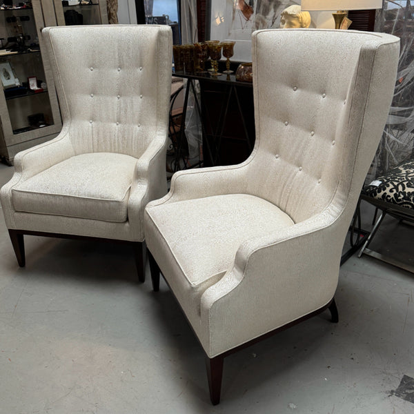 PAIR Custom Hickory Chair Josephine Wing Chairs 30.5x33x47