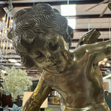 Brass Cherub/Angel W/Butterfly 11.5"H