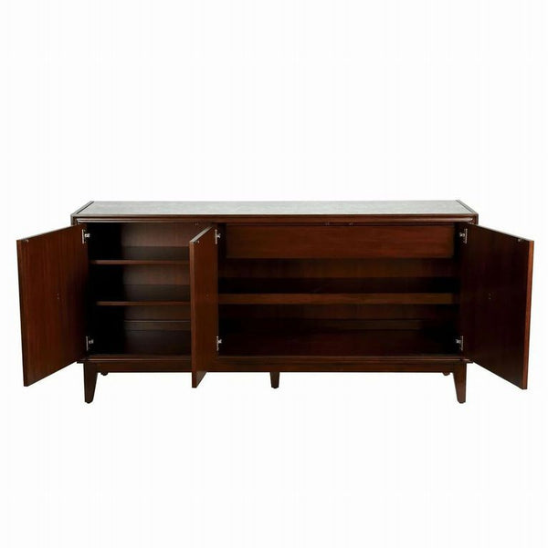 Ethan Allen Heston Mahogany Buffet W/Antiqued Mirrored Top 70x20x34
