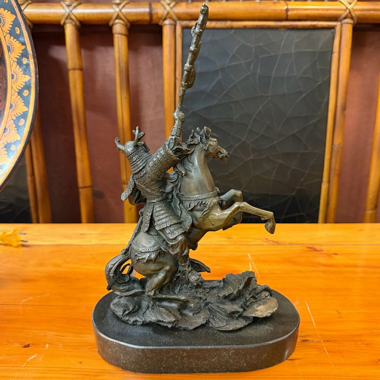 Medium Bronze Kamiko Asian Warrior Sculpture 7x3.25x12.25