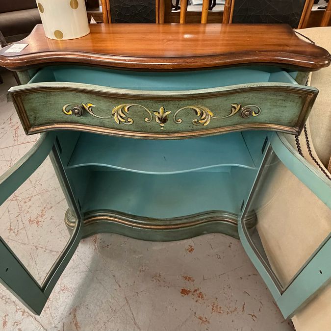 Green/Blue 2-Door, 1-Dwr Cabinet 35x12x35.5