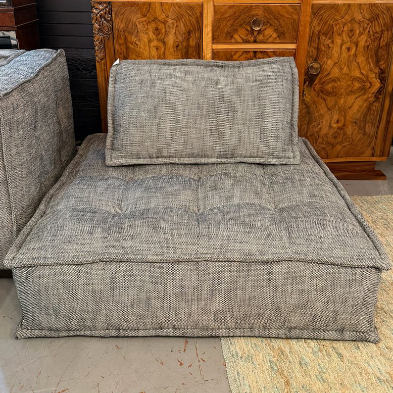Classic Home Element 3Pc Charcoal Lounge Chair W/Boucle Weave Fabric 46x46x14