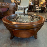 Leaded Glass Top Coffee Table 42x42x19