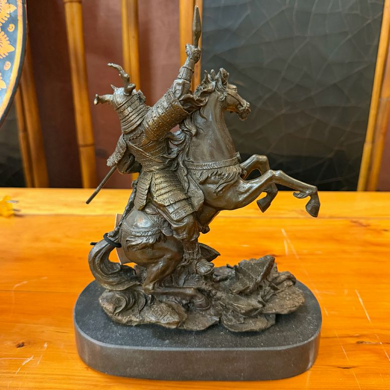 Medium Bronze Kamiko Asian Warrior Sculpture 6.75x3x10.5