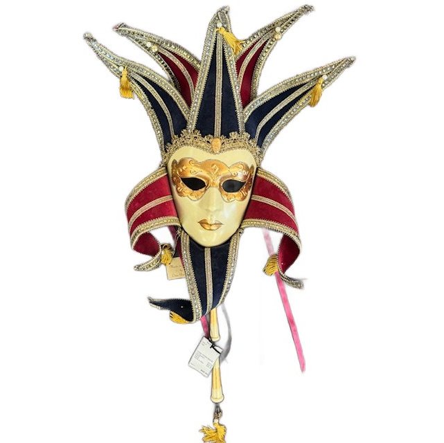 Vintage Venetian Mask by Otto Bassano 25"