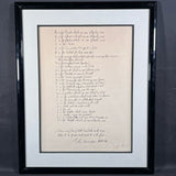 SET/3 John Lennon Memorabilia: Photo-.13'H; Art-16'H; Poem-26'H