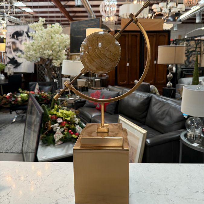 Revelation Brass & Marble Armillary Sphere 18"H