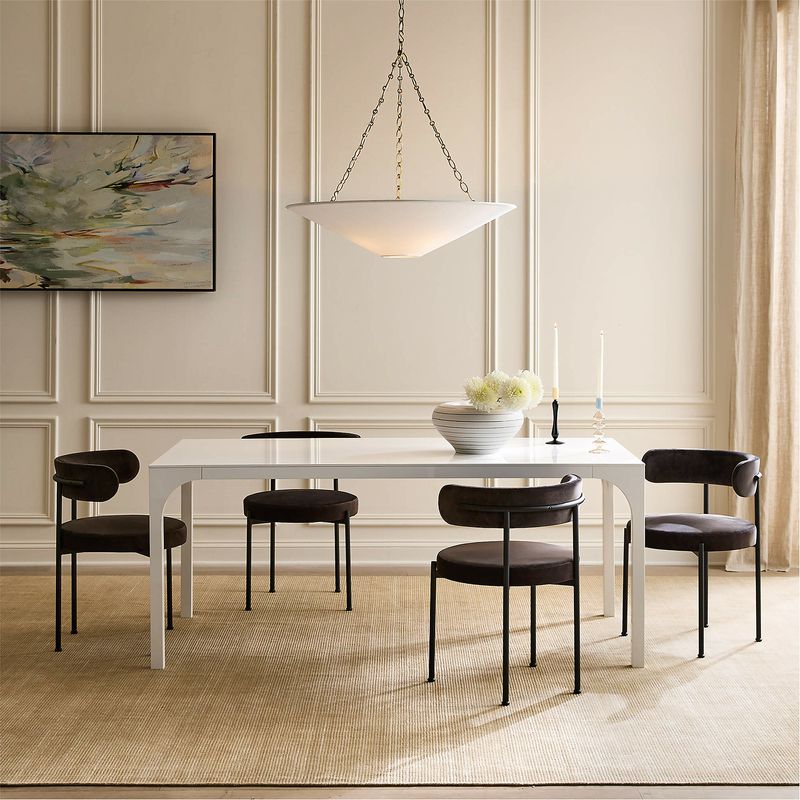 CB2 Aqua Virgo Rectangle White Dining Table 100X36X29.5