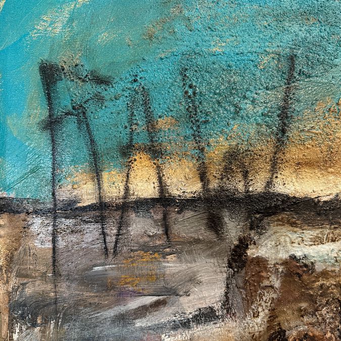 Abstract Oil Painting "Every Man" by Amy Wright 54x54
