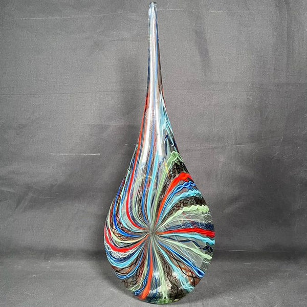 Viz Glass Hand Blown Multi-Colored Murano Sculpture 20"H