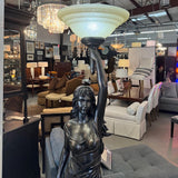 Goddess Hestia Sculptural Torchiere Floor Lamp 76Hx17Wx18.5D