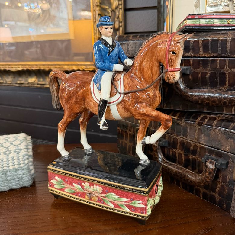 Fitz & Floyd Male & Rider Equestrian Series 12"H
