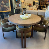 SET/4 Arhaus Rodin Vance Olive Arm Chairs 22x22x29.25