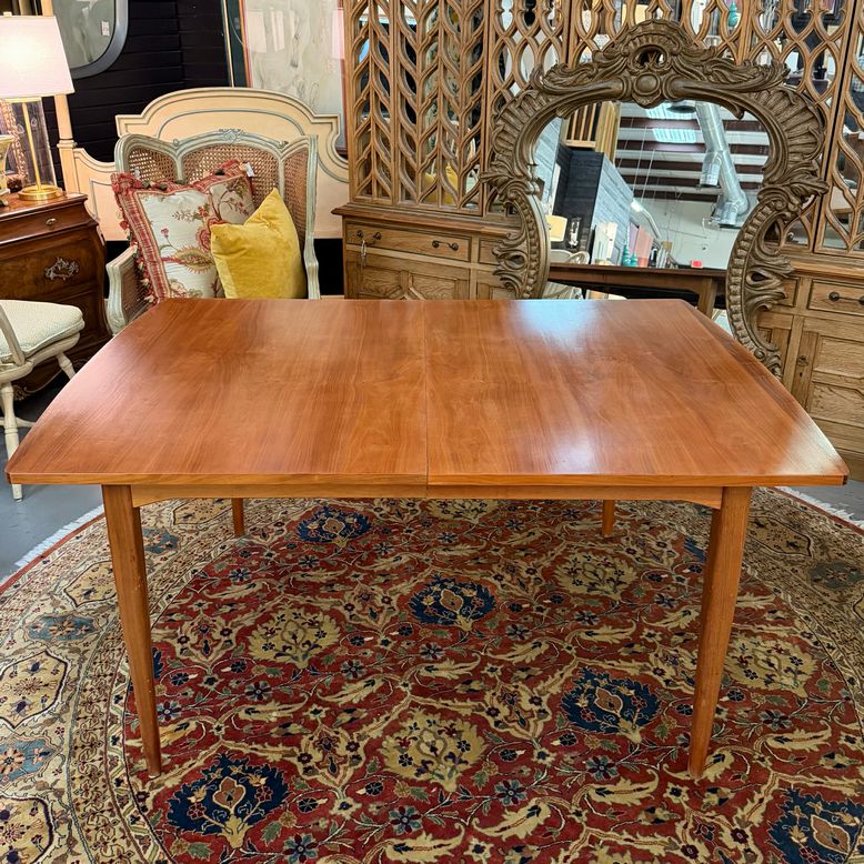 MCM Kip Stewart Drexel Declaration Walnut Table 60x40 2-22" Ext