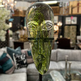 Skydreamer Art Glass Mask Candleholder 22"H