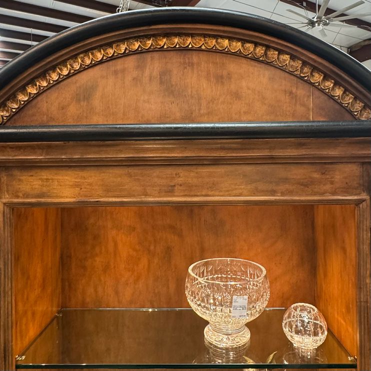 Lighted Formal Corinthian Column Open Display Cabinet 53x16x93