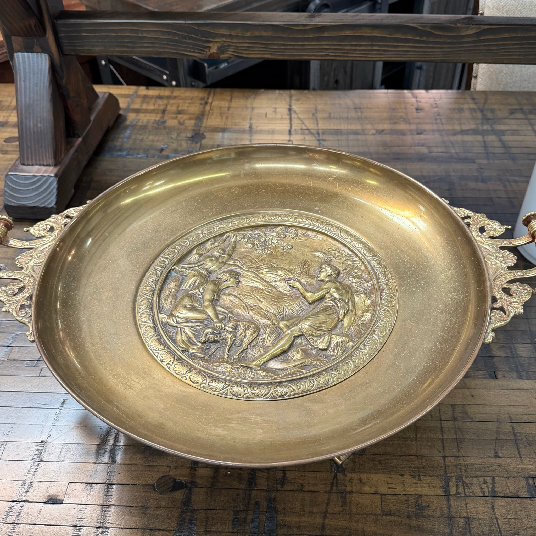 Vintage Brass Tazza 22.5x17x8.5