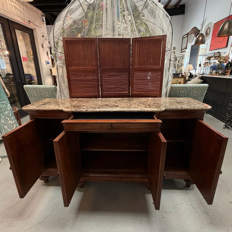 Thomasville Earnest Hemingway Collection Marble Top Sideboard 74x21.5x38.5
