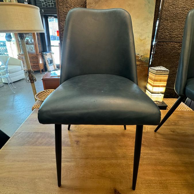 Burke Dining Table W/6 Blueberry Side Chairs 75x41x30