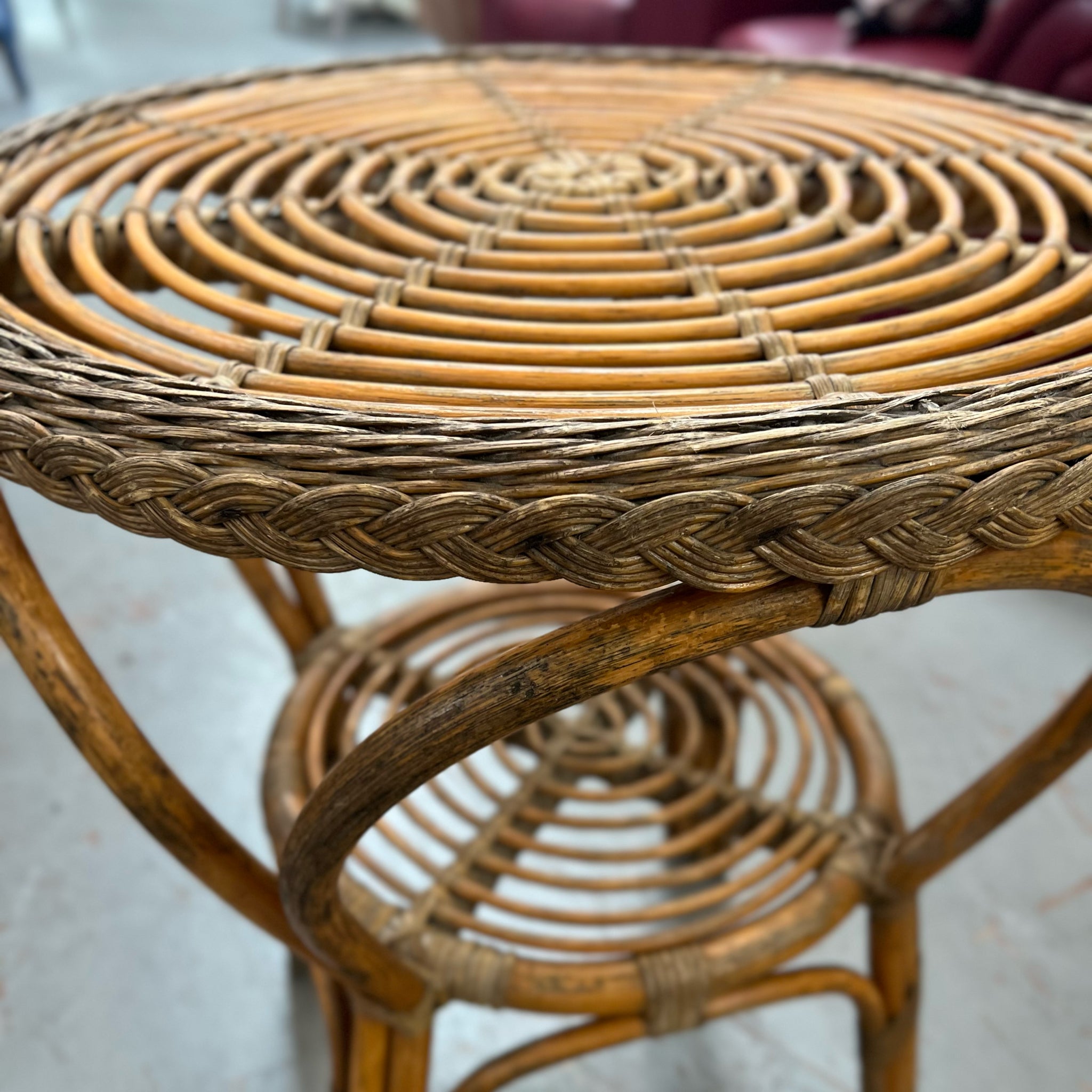 MC Italian Modern Rattan Bistro Table 24"DiaX28"H