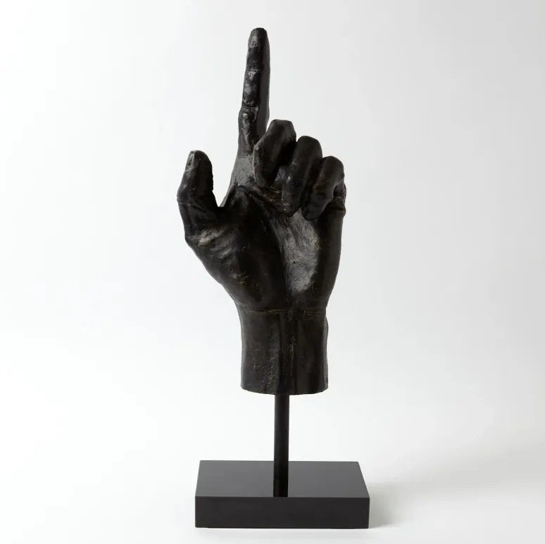 Global Views Upward Hand Sculpture 5x8x25.5