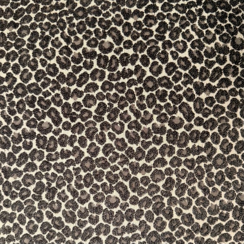 Custom Cut Velvet Leopard Curve Back Love Seat 65x28x33