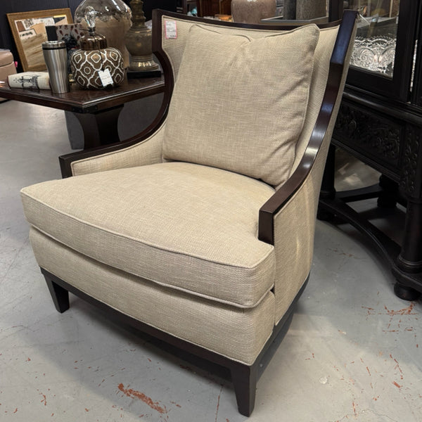 Barbara Barry Modern Wingback Chair 34x39x37.5