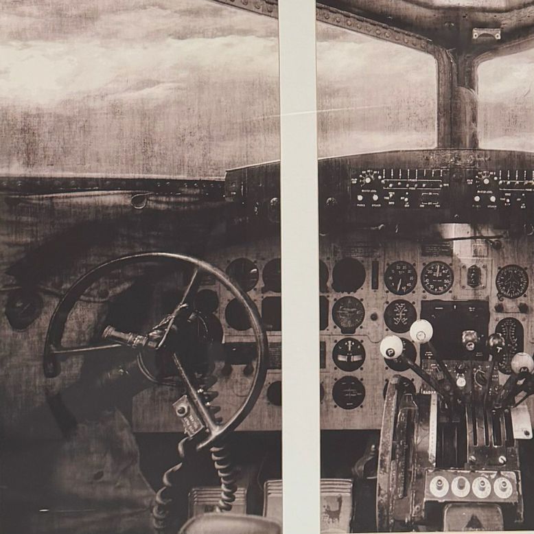 B-17 Cockpit Triptych Photo Mat 60x42