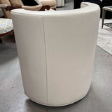 Mitchell Gold Swivel Cream Leather Accent Chair 26x23x30
