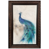 Framed Peacock Plumes Giclee' 48x72