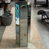 Mirrored Hexagonal Pedestal Stand 14x14x36