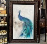 Framed Peacock Plumes Giclee' 48x72