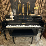 1941 Chickering Chinoiserie Upright Laquered Piano w/Bench 60x23x40