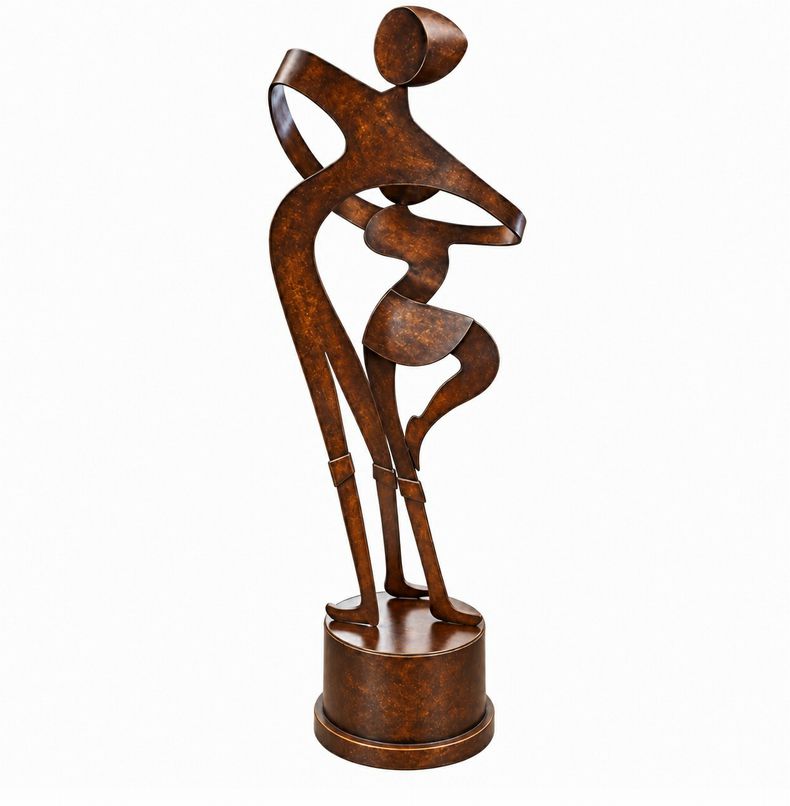 Robb & Stucky Abstract Patinated Metal Dancing Sculpture 22"x68"