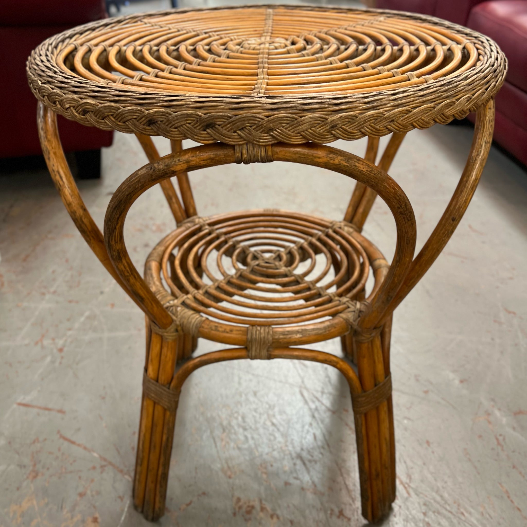 MC Italian Modern Rattan Bistro Table 24"DiaX28"H