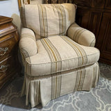 Sherrill Custom Reupholstered Striped Club Chair 34x43x34