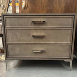 PAIR Layla Grace Chloe Satin Mink 3-Drw Nightstands 36x20x30