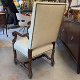 Robb & Stucky Cream Leather Louis XIII Os de Mouton Style Armchairs 23Lx29Dx45H