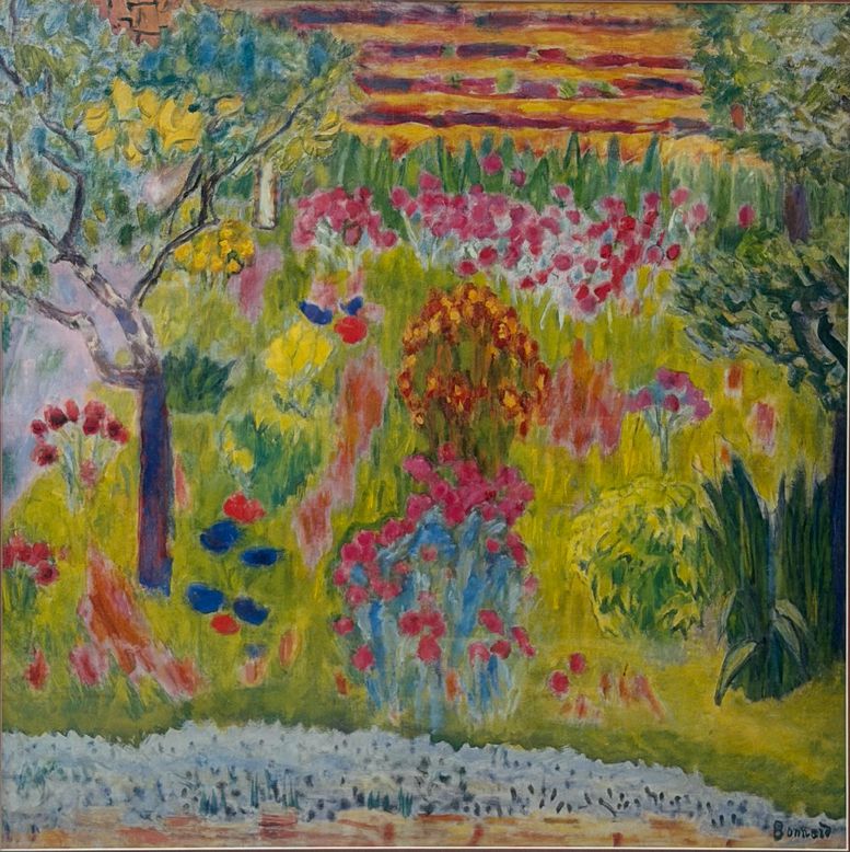 Colorful Impressionist Landscape By Bernard 39.5x40