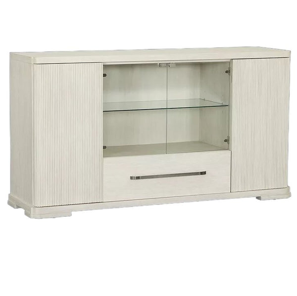 Havertys Cascade Champagne Server 69x18.5x36 NEW
