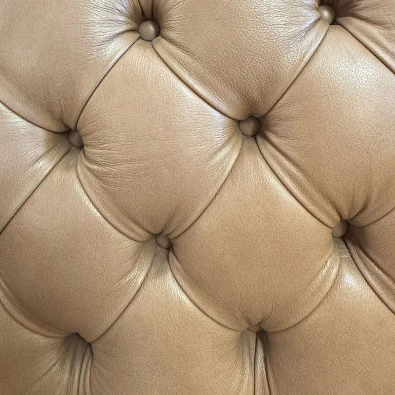 Leathercraft Soft Brown Chesterfield Sofa 76x34x29