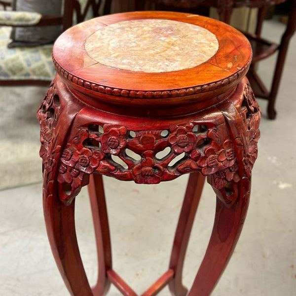 Asian Carved Rosewood Pedestal 12"Dx36"H