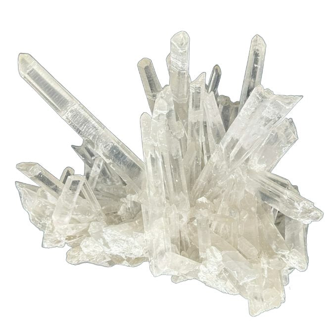 Med Natural White Quartz Calcite Crystal Specimen 11x9x8.5